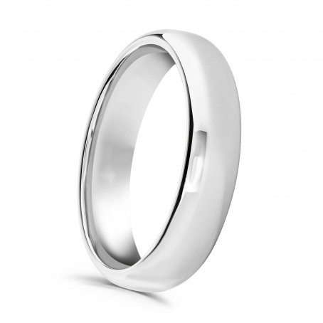 5mm Rounded Edge Plain Wedding Ring