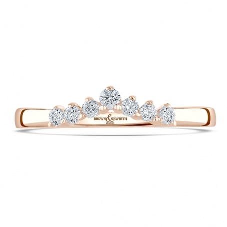 9ct Rose Gold Wishbone Diamond Wedding Ring