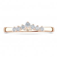 9ct Rose Gold Wishbone Diamond Wedding Ring