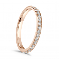 Diamond Grain Set Wedding Ring - Neveah