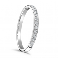 Grain Set Diamond Wedding Ring - Calla