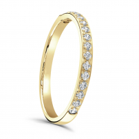 Grain Set Diamond Wedding Ring - Calla