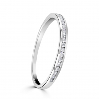 Narrow Diamond Set Wedding Ring - Arabella